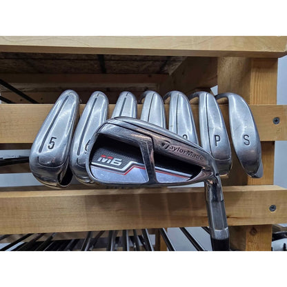 TaylorMade M6 Iron Set 4-PW & SW Regular Flex Upgraded Fubuki TM6 Graphite Right Hand – Good Condition