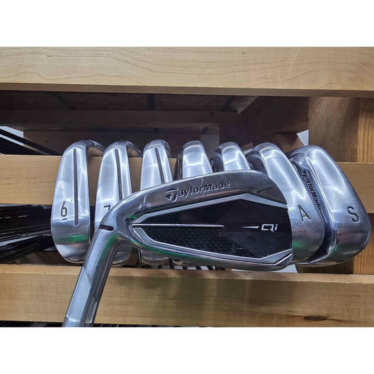Left-Handed TaylorMade Qi Iron Set 5-PW, AW & SW Stiff Flex KBS Max MT 85 Right Hand – Great Condition