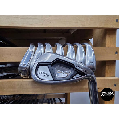 Callaway Rogue ST MAX OS Iron Set 4-PW, AW | Mixed Regular Flex Shafts | Right-Handed | Like New
