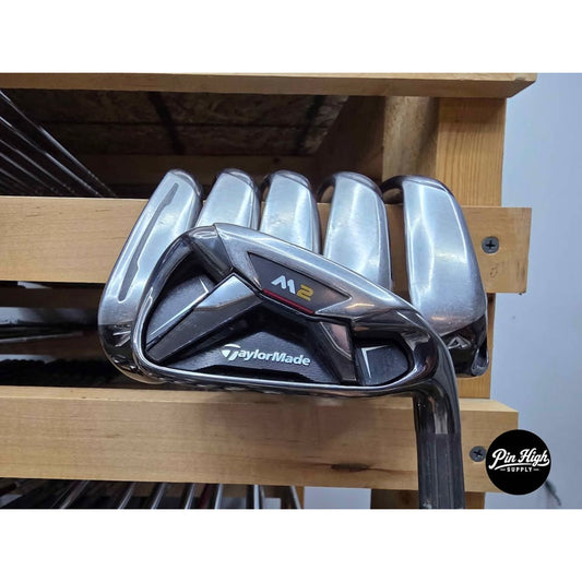 TaylorMade Black M2 Iron Set 6-PW & AW Regular Flex Steel Shafts Right Hand – Good Condition