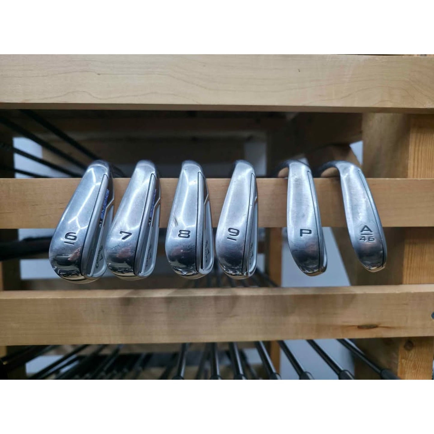 Callaway Paradym Ai Smoke Iron Set 6-PW & AW +1" X-Stiff Flex Mitsubishi TENSEI AV Series 85 Right Hand – Good Condition