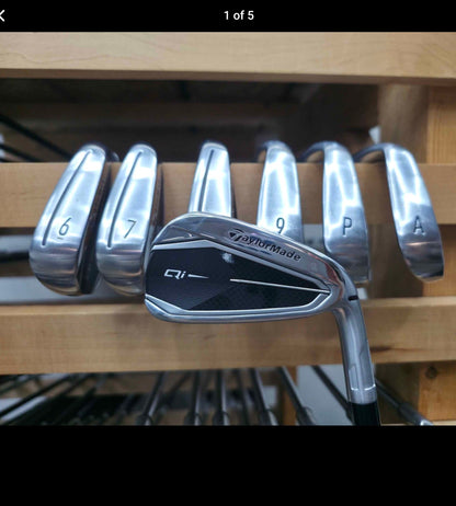 TaylorMade Qi Iron Set 5-PW & AW Regular Flex Fujikura Ventus Blue TR 6 Right Hand – Like New